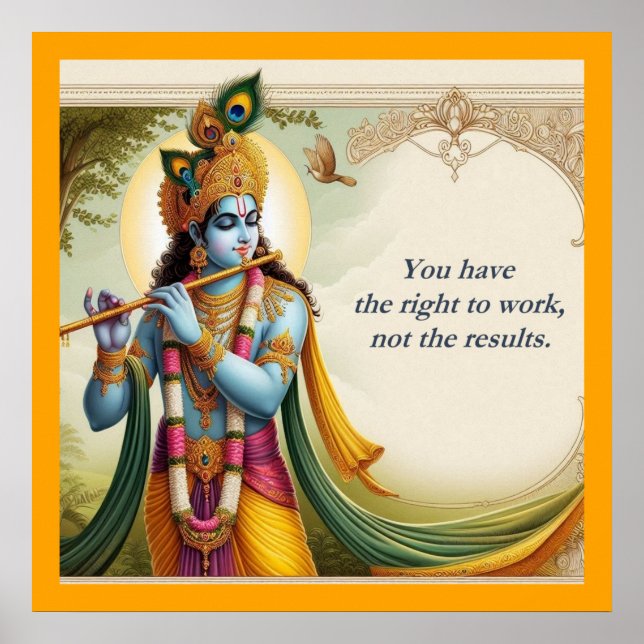 Affiche Citation de Krishna Gita : Motivation Spirituelle (Devant)
