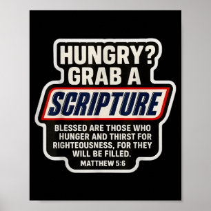 Affiche Citation de la Bible drôle de l'Écriture chrétienn