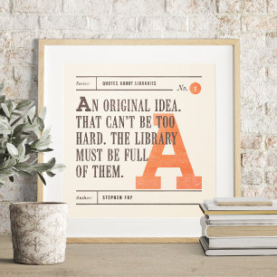 Affiche Citation de la bibliothèque classique de Stephen F