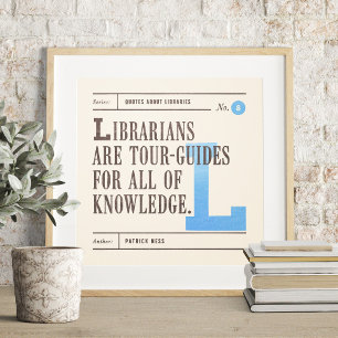 Affiche Citation de la bibliothèque par Patrick Ness