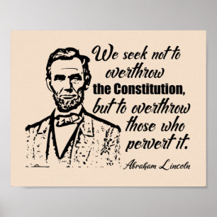 Affiche Citation de la Constitution Lincoln
