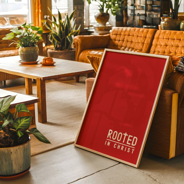 Affiche Citation de la foi chrétienne à racines rouges (Créateur téléchargé)