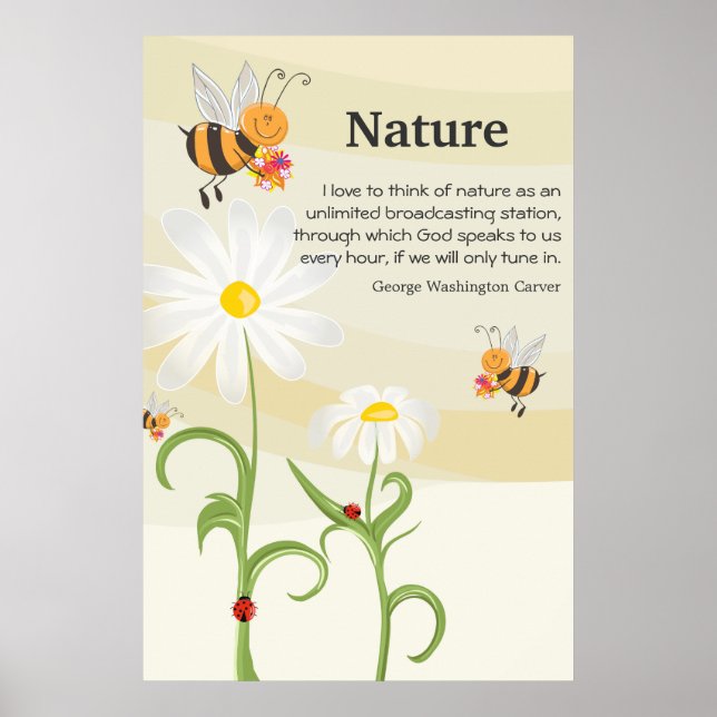 Affiche Citation de la nature - George Washington Carver (Devant)