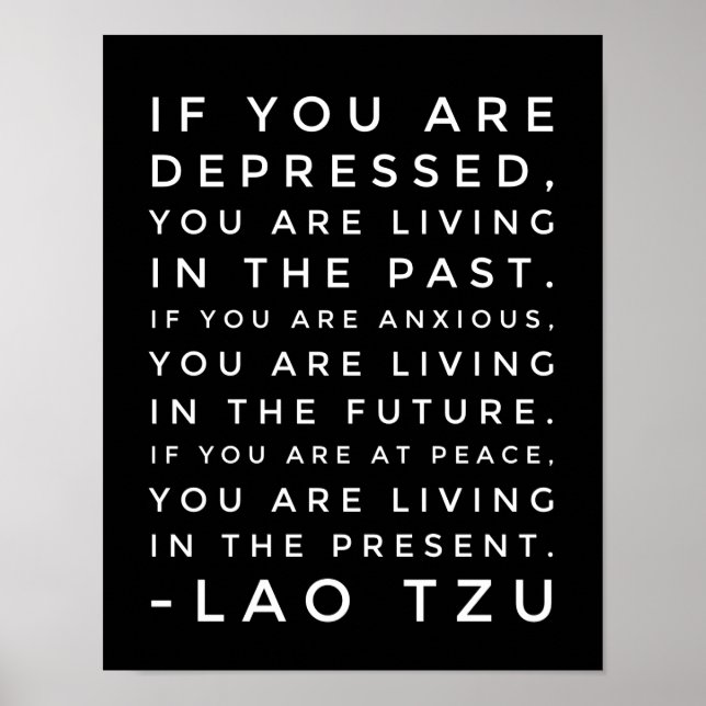 Affiche Citation de la philosophie du Tzu lao (Devant)