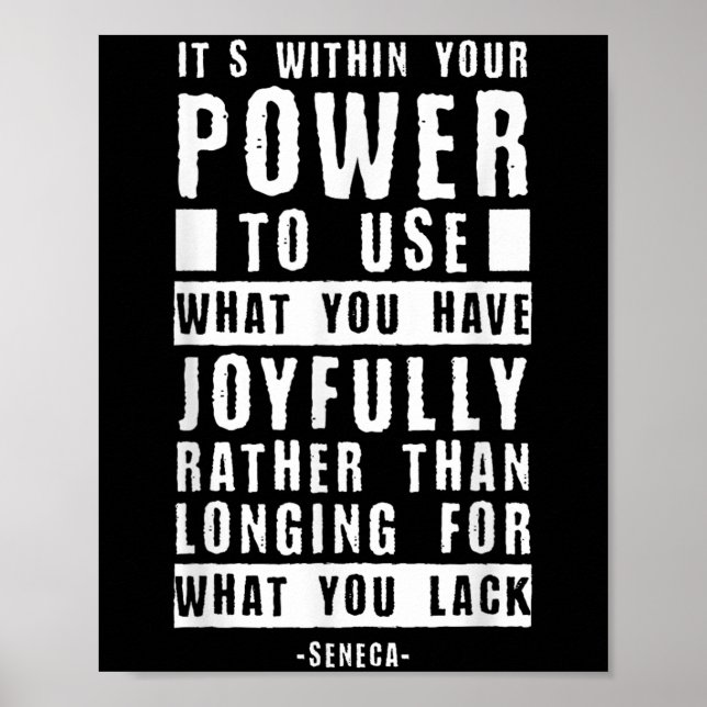 Affiche Citation de la philosophie stoïque de Seneca Stoic (Devant)