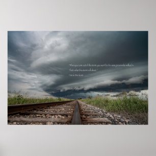 Affiche Citation de la tempête Haruki Murakami