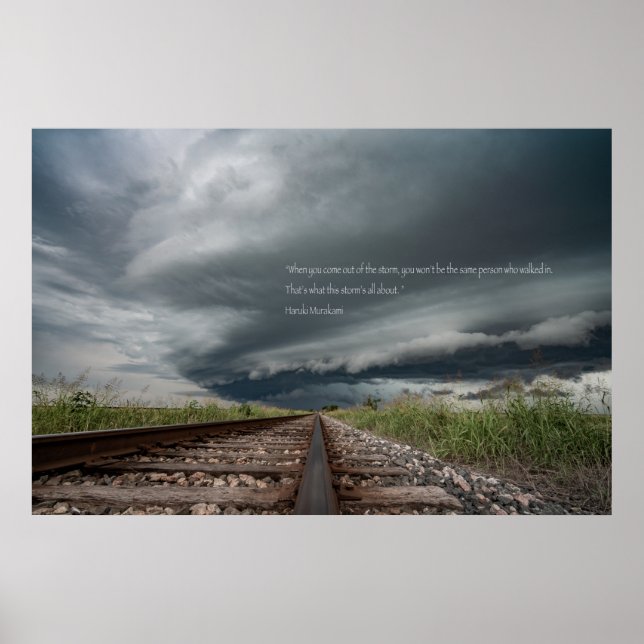 Affiche Citation de la tempête Haruki Murakami (Devant)