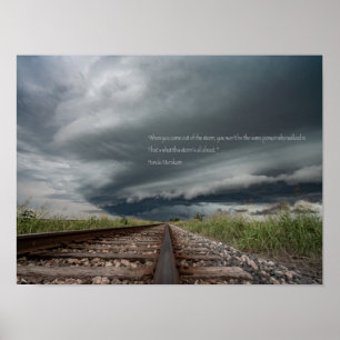 Affiche Citation de la tempête Haruki Murakami