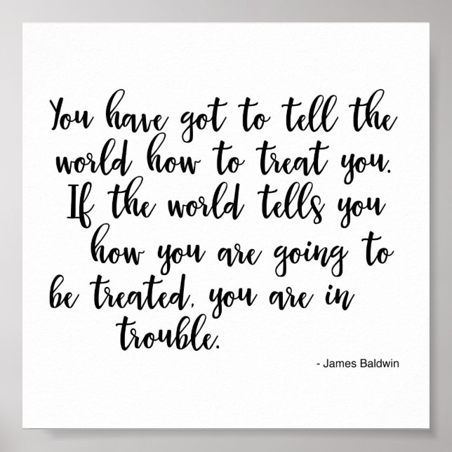 Affiche Citation de l'affiche James Baldwin (Devant)