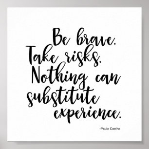 Affiche Citation de l'affiche Paulo Coelho - expérience