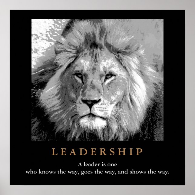 Affiche Citation de leadership motivationnel (Devant)