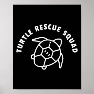 Affiche Citation de l'équipe de Secourt de tortue - Graphi