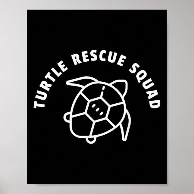 Affiche Citation de l'équipe de Secourt de tortue - Graphi (Devant)