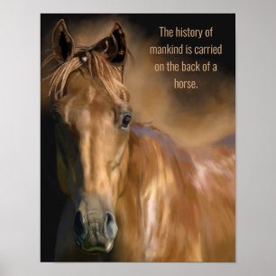 Affiche Citation de l'histoire du cheval et de l'humanité