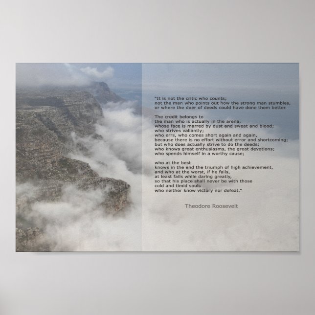 Affiche Citation de l'homme inspirateur dans l'arène Roose (Devant)