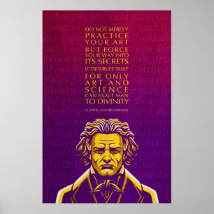 Affiche Citation de Ludwig van Beethoven : Ne pas simpleme