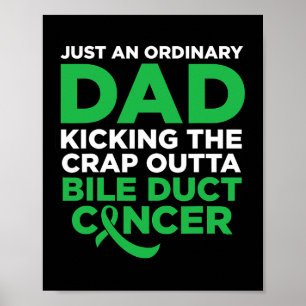 Affiche Citation de lutteur contre le cancer des voies bil