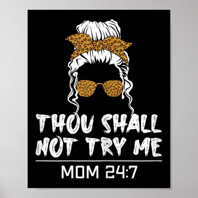 Affiche Citation de maman d'humeur Tu ne vas pas m'essayer (Devant)