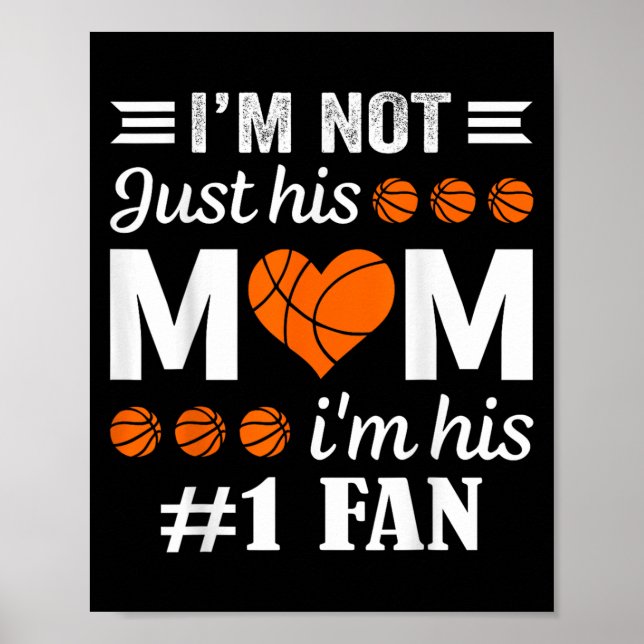 Affiche Citation de maman du fan de basket-ball (Devant)