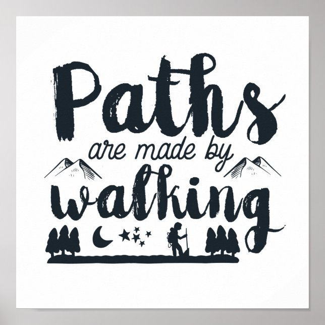 Affiche Citation de marche Inspirationnelle Marche du mati (Devant)