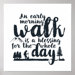 Affiche Citation de marche Inspirationnelle Marche du mati