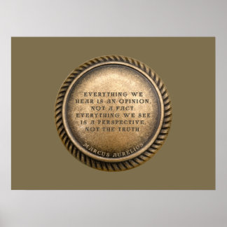 Affiche Citation de Marcus Aurelius Pièce avec avis