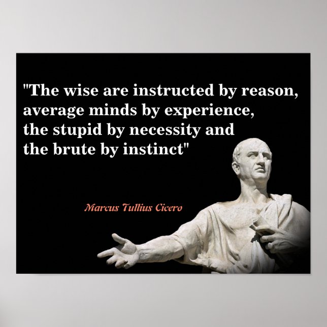 Affiche Citation De Marcus Tullius Cicero (Devant)