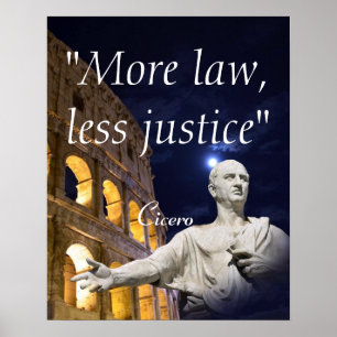 Affiche Citation de Marcus Tullius Cicero sur le droit et 