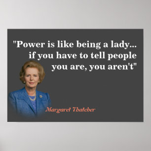 Affiche Citation De Margaret Thatcher Sur L'Affiche Du Pou