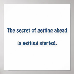 Affiche Citation de Mark Twain - Le secret de l'avance est