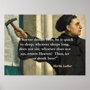Affiche Citation De Martin Luther Sur Les Boissons De Bièr