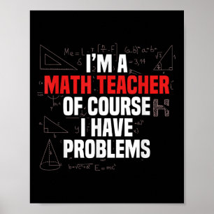 Affiche Citation de maths drôle Mathématiques Cher profess