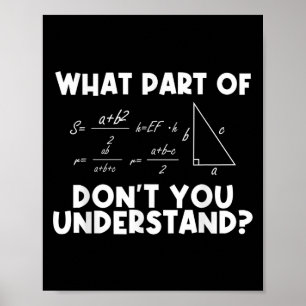 Affiche Citation de maths drôle Mathématiques Cher profess
