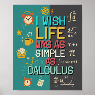 Affiche Citation de maths hilarante Cadeau parfait pour le