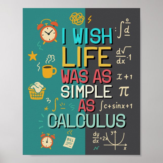 Affiche Citation de maths hilarante Cadeau parfait pour le (Devant)
