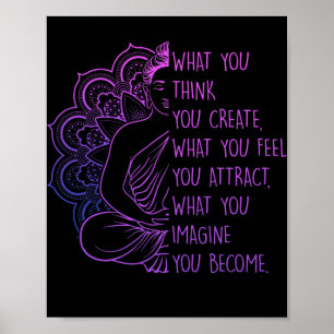 Affiche Citation de méditation spirituelle bouddhiste sur
