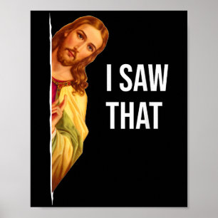 Affiche Citation de mème de Jésus amusant - Mens & ; Wo