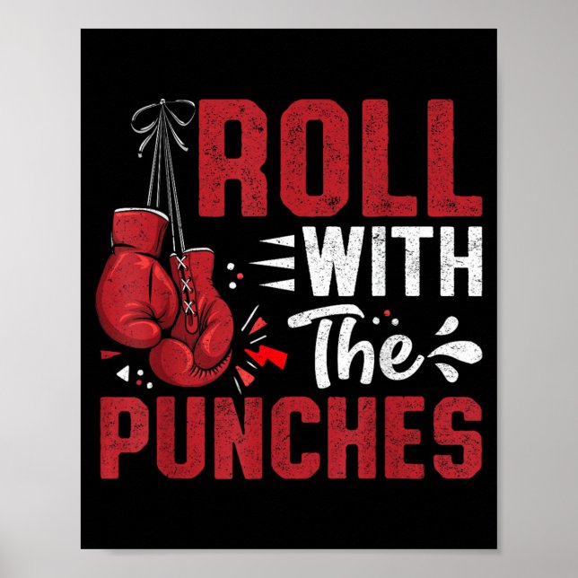 Affiche Citation de motivation de boxe : S'adapter aux cou (Devant)