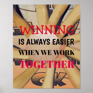 Affiche Citation de motivation de net-ball de slogan