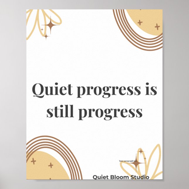Affiche Citation de motivation minimaliste (Devant)
