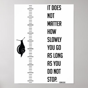 Affiche Citation de motivation par Confucius