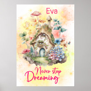 Affiche Citation de motivation pour enfants Ne cessez jama