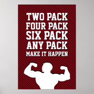 Affiche Citation de motivation pour le fitness, typographi
