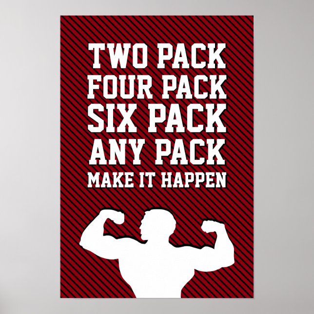 Affiche Citation de motivation pour le fitness, typographi (Devant)
