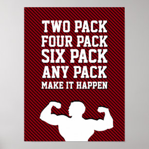 Affiche Citation de motivation pour le fitness, typographi