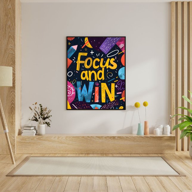 Affiche Citation de motivation pour réussir : Focus And Wi (Créateur téléchargé)