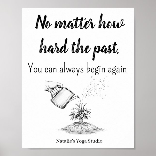 Affiche Citation de motivation Réussite Santé mentale (Devant)