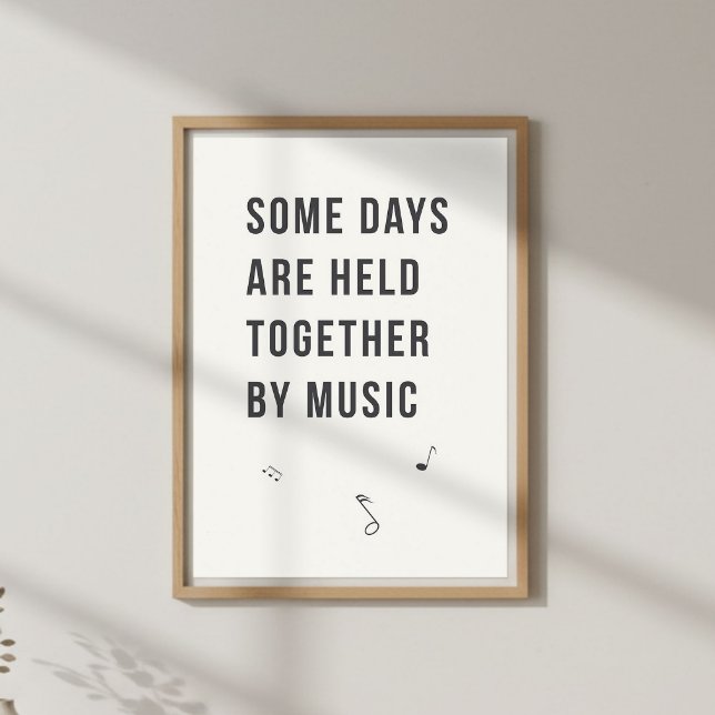 Affiche Citation de musique douce. Mur de la chambre (Créateur téléchargé)