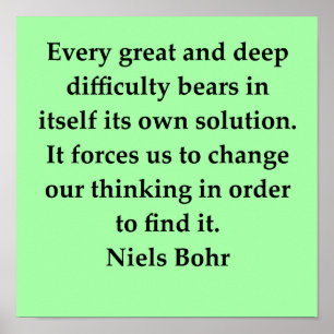 Affiche citation de niels bohr