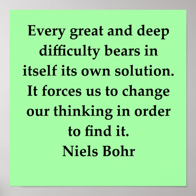 Affiche citation de niels bohr (Devant)